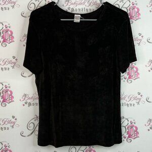 Nap floral tshirt grey unique flowers vintage Classic Black shiny shirt tee Top